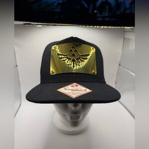 Zelda The Skyward Sword Black and Gold Snapback Hat Only Worn Once